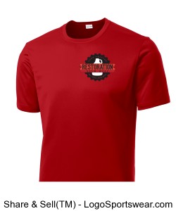 Red Sports Shirt Lego on Front and Back Design Zoom